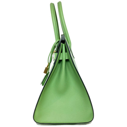 Hermes Birkin 30 Vert Criquet Sellier Epsom Gold Hardware