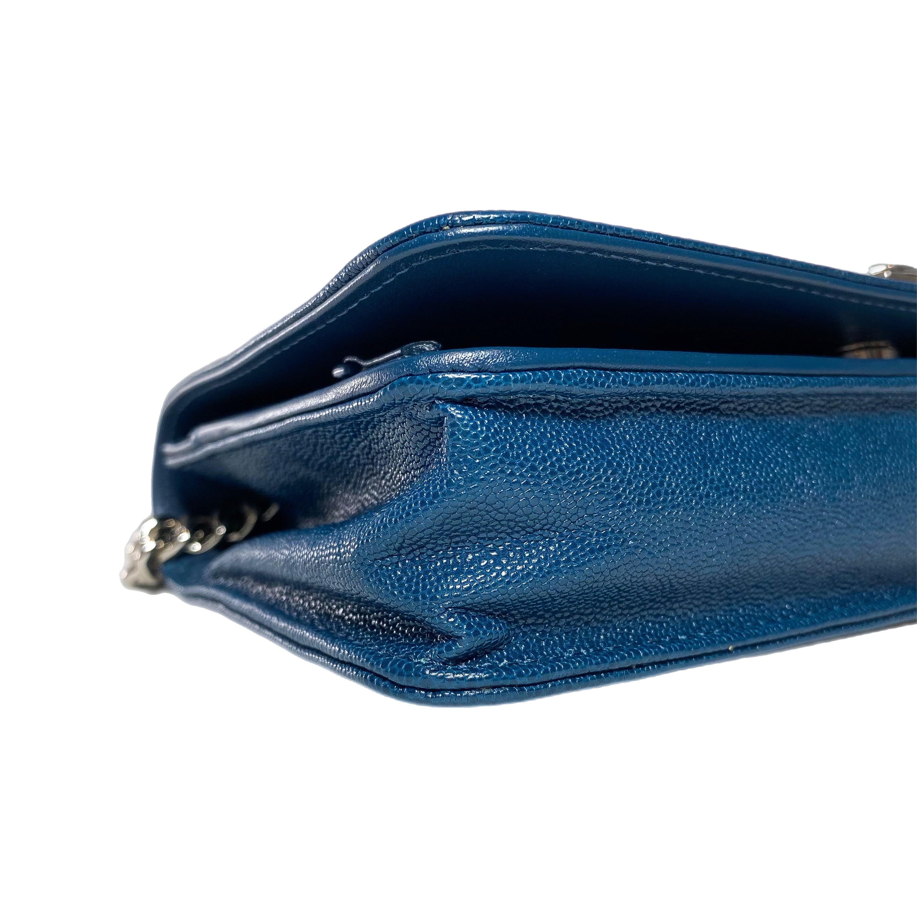 Chanel Navy Boy Wallet on Chain