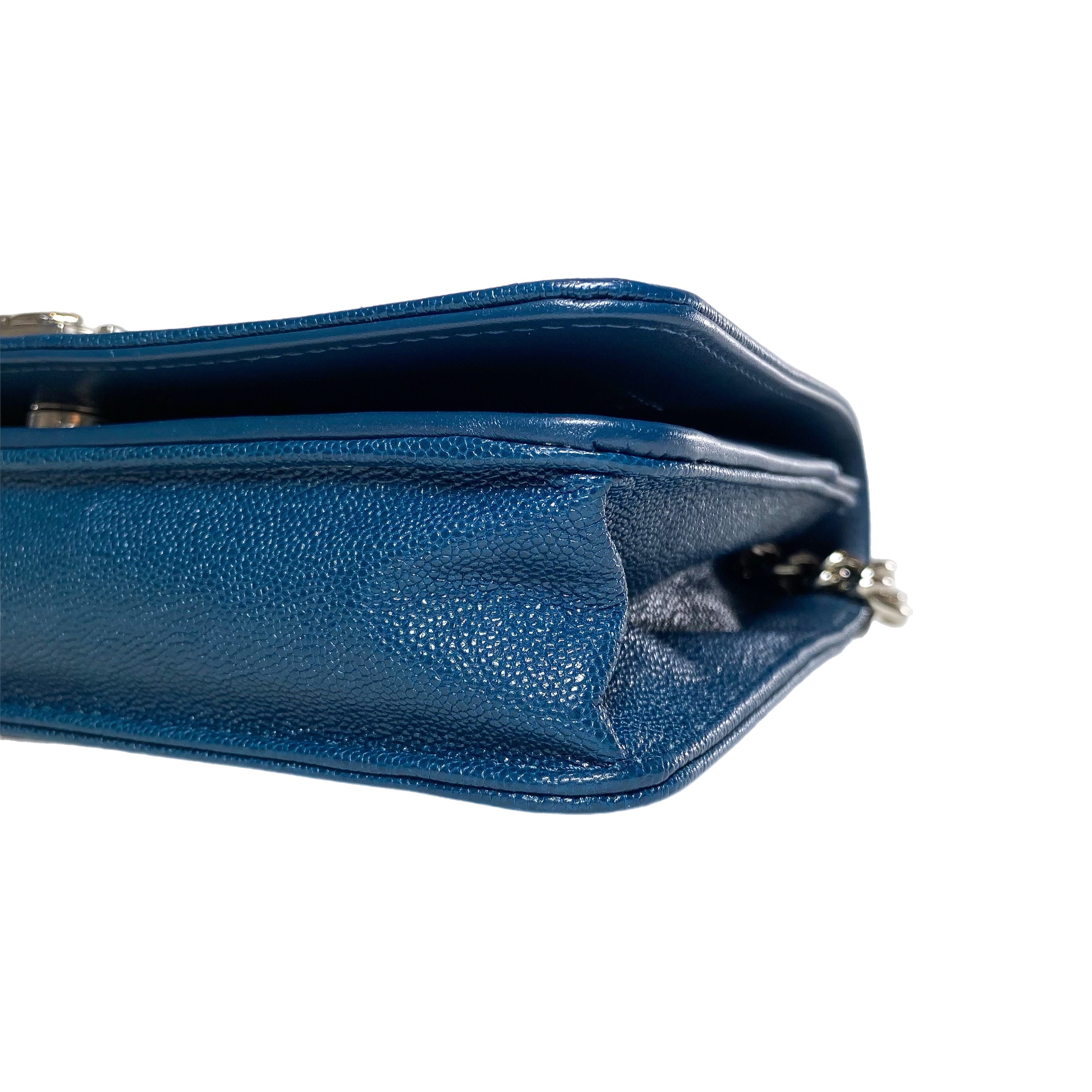 Chanel Navy Boy Wallet on Chain