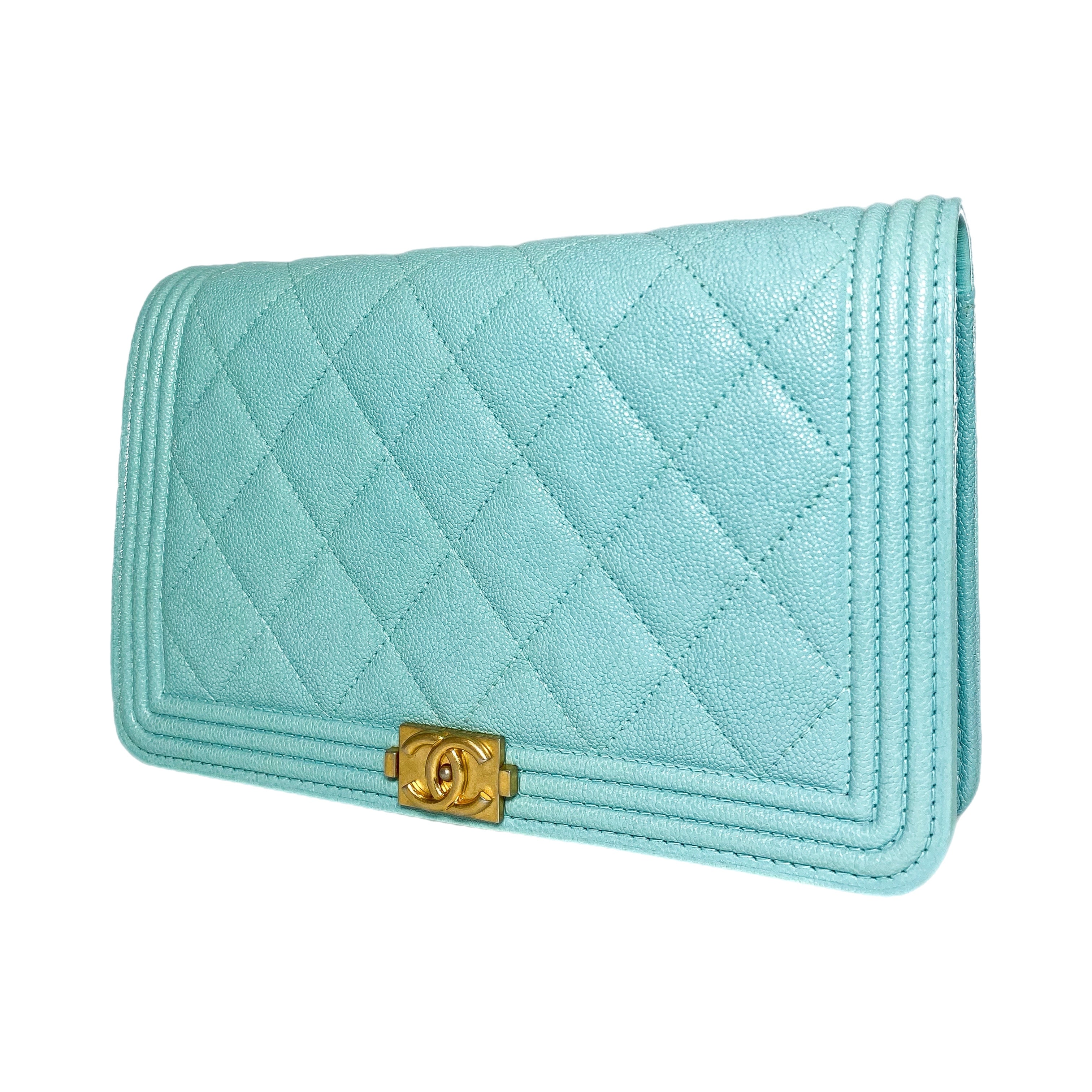 Chanel tiffany blue wallet hotsell