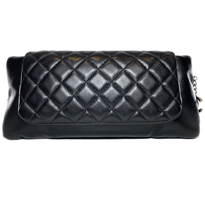 Chanel Black Tabatiere Foldover Clutch