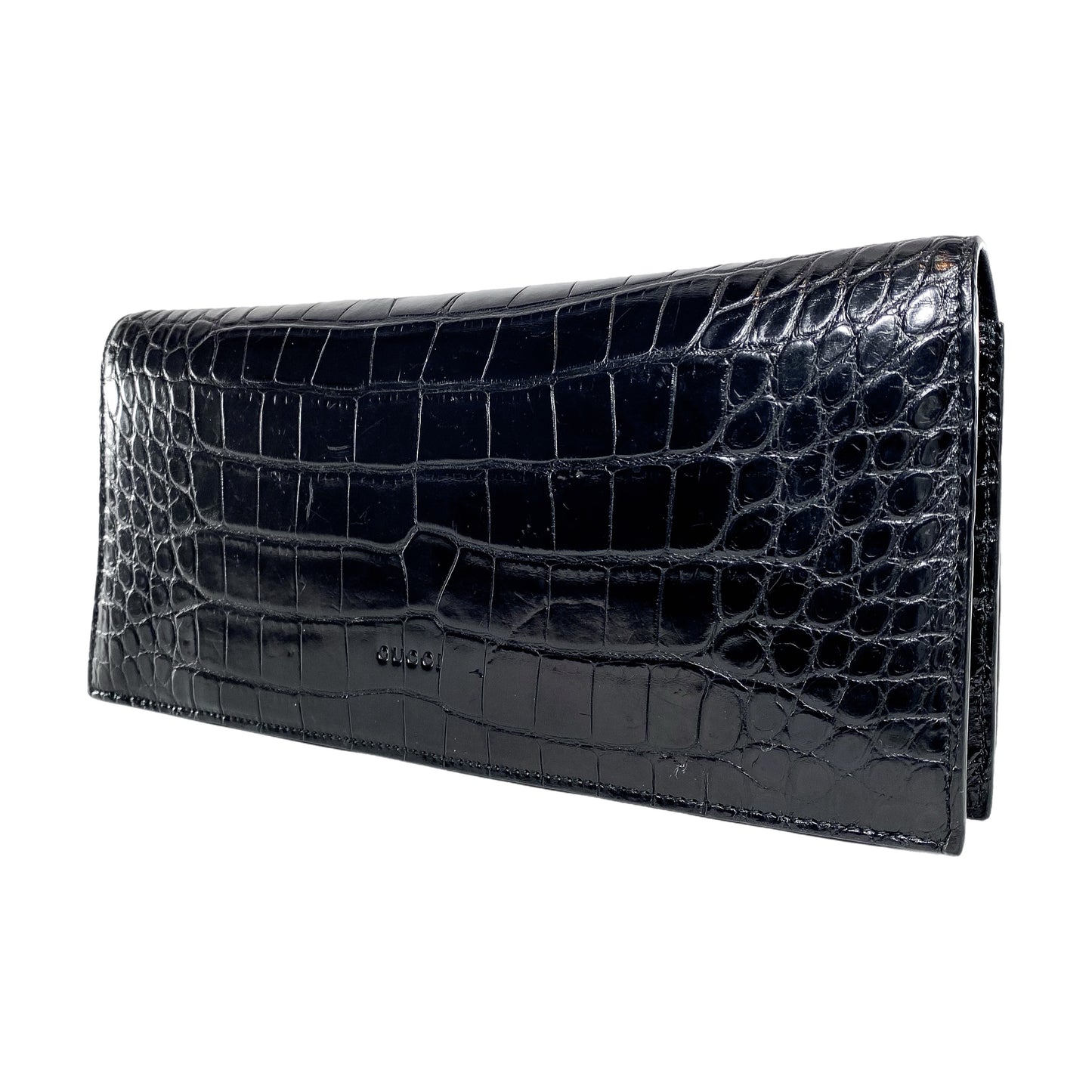 Gucci Black Crocodile Clutch