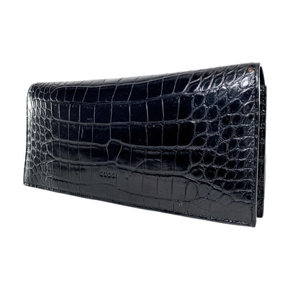 Gucci Black Crocodile Clutch