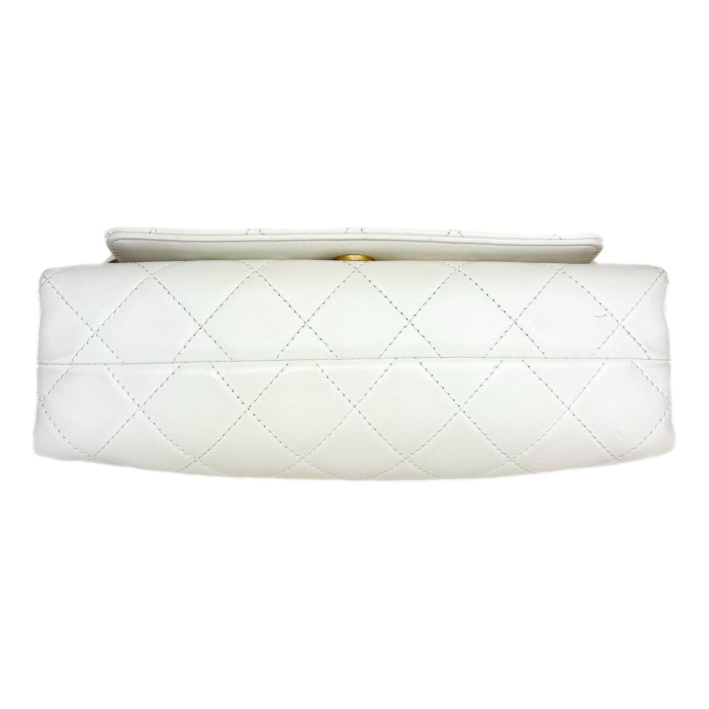 Chanel White Enchained Flap Bag