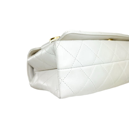 Chanel White Enchained Flap Bag