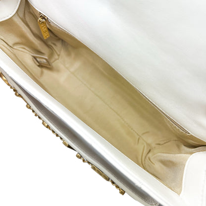 Chanel White Enchained Flap Bag