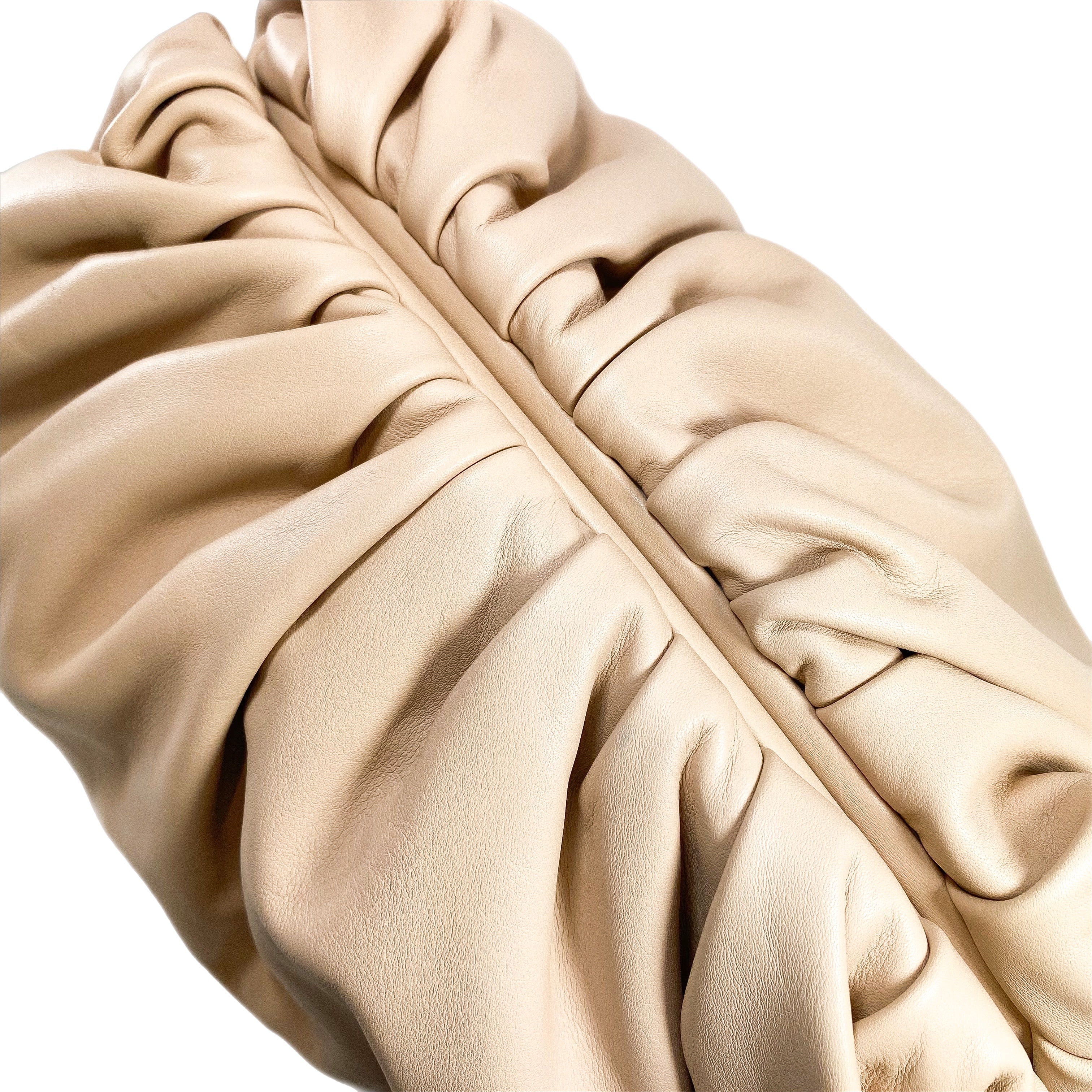 Bottega Veneta Nude Oversized Pouch