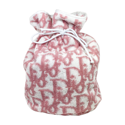 Dior Pink White Trotter Terry Pouch