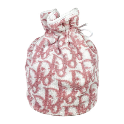 Dior Pink White Trotter Terry Pouch