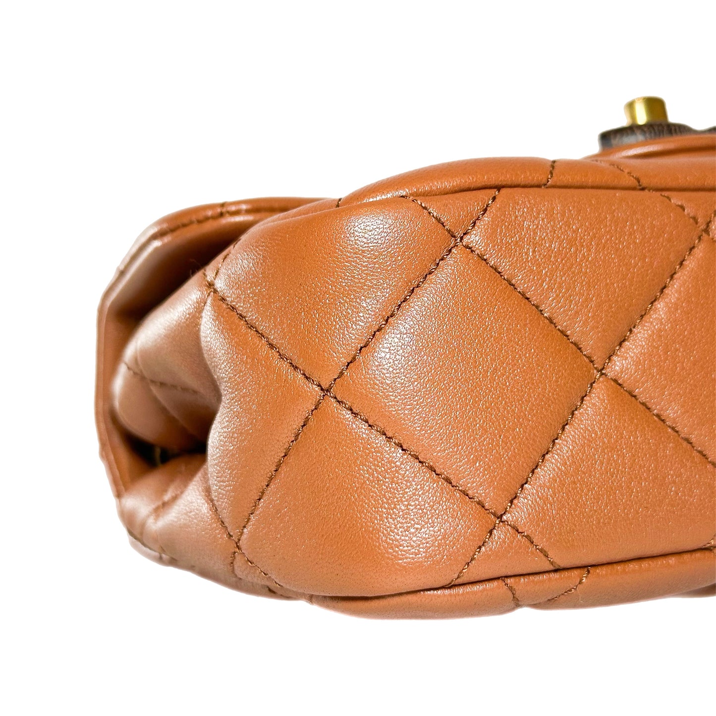 Chanel Caramel Brown Paris-Dakar Wenge Wood Mini Rectangular Flap Bag