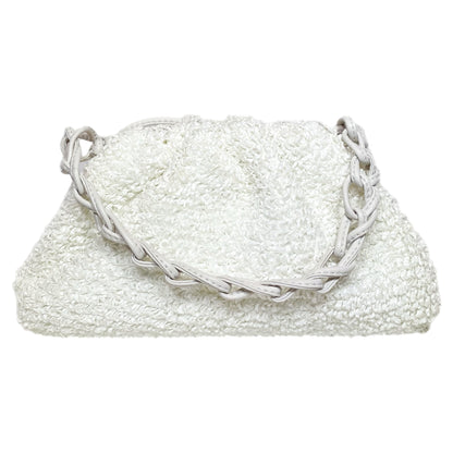 Bottega Veneta White The Pouch Curly Raffia