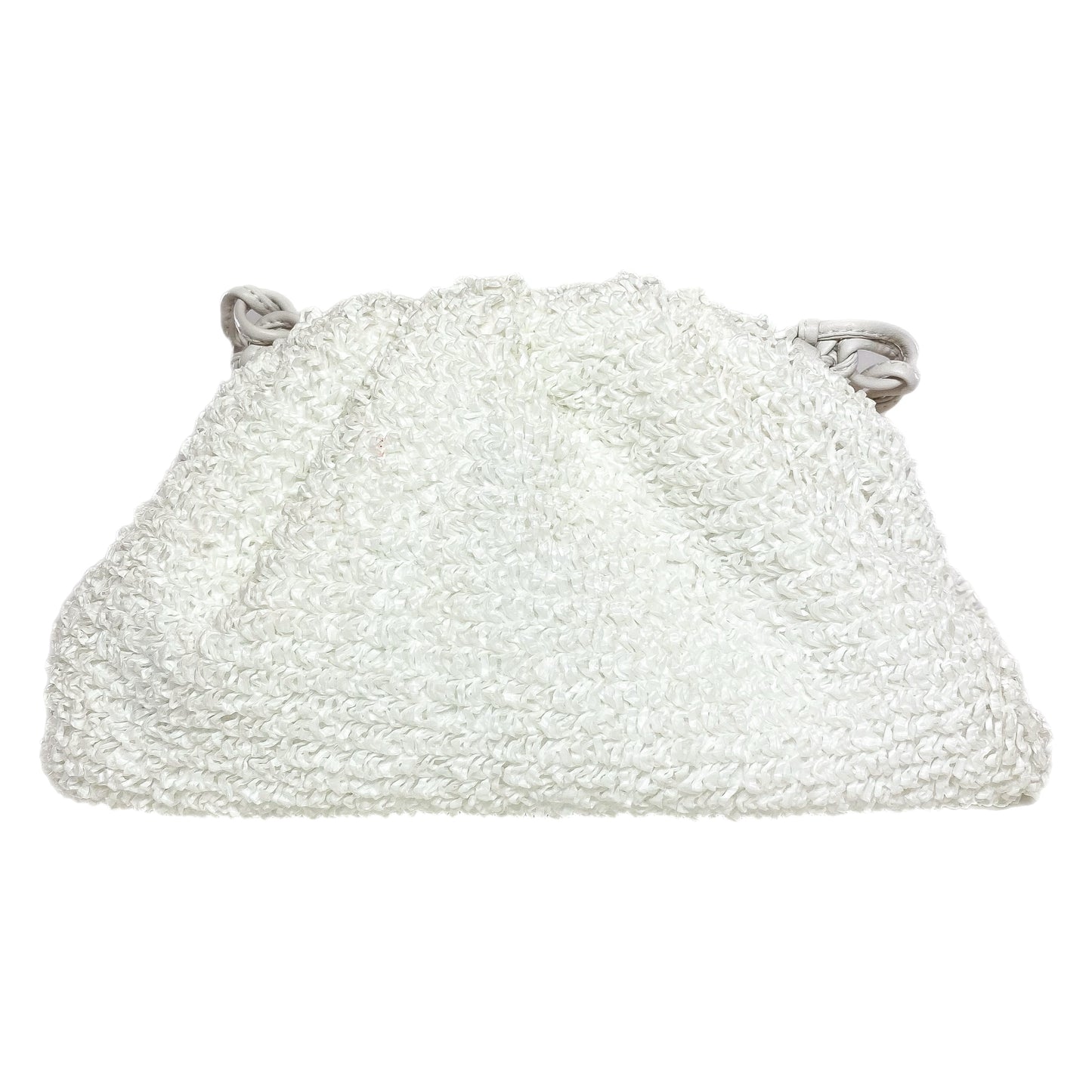 Bottega Veneta White The Pouch Curly Raffia