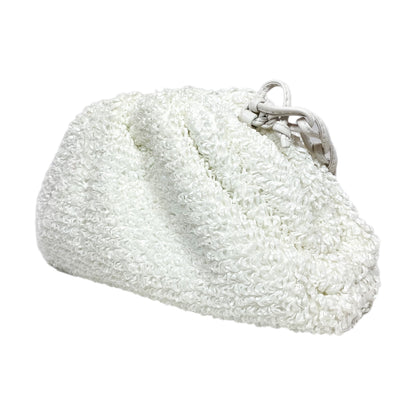 Bottega Veneta White The Pouch Curly Raffia