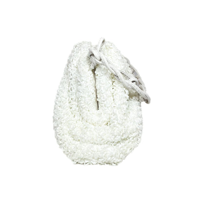 Bottega Veneta White The Pouch Curly Raffia