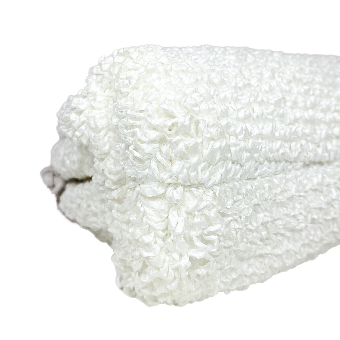 Bottega Veneta White The Pouch Curly Raffia