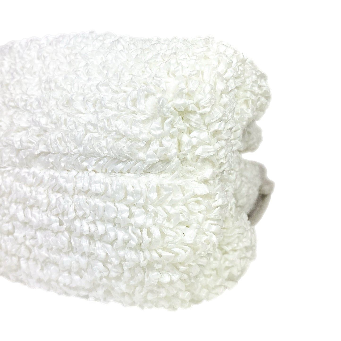 Bottega Veneta White The Pouch Curly Raffia