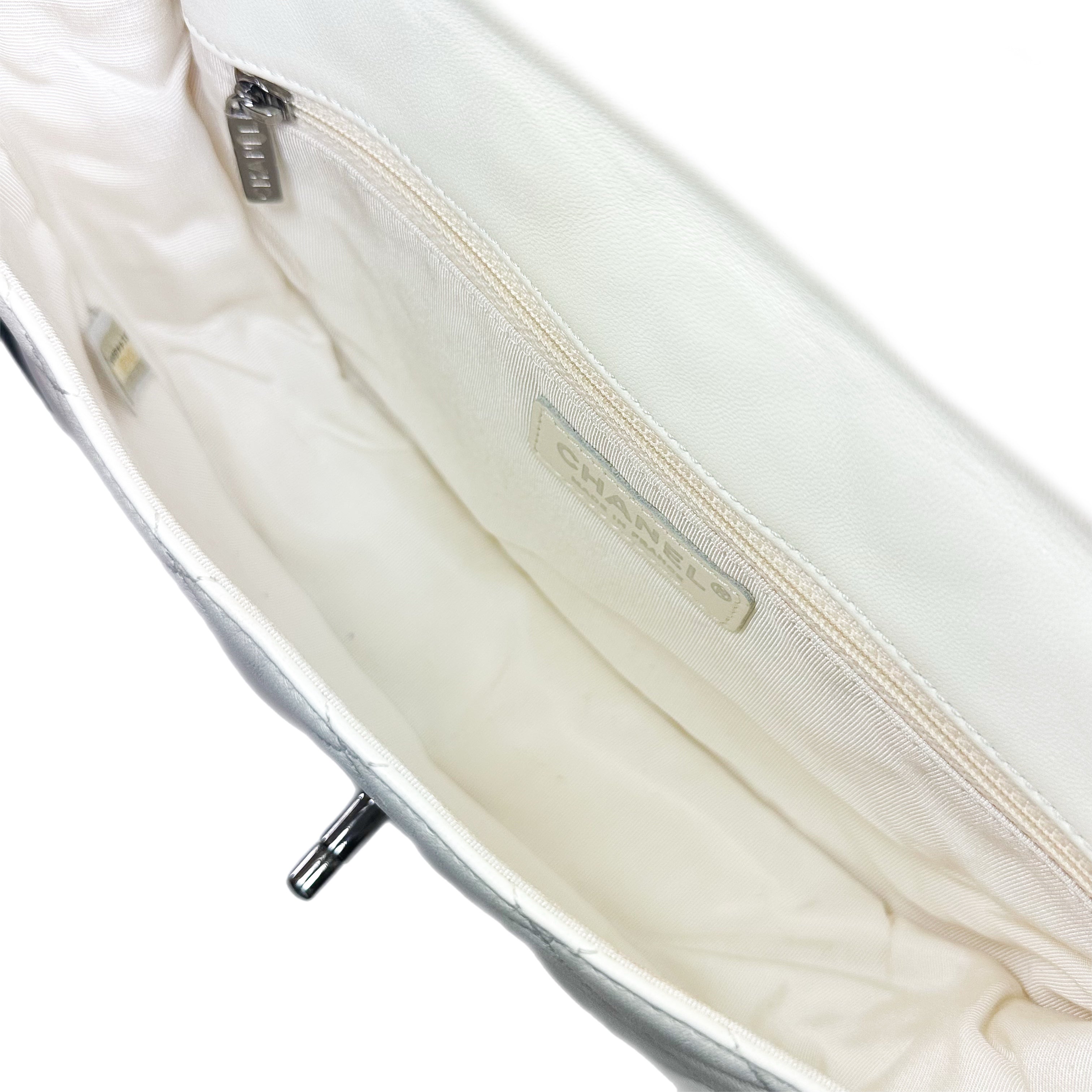 Chanel White Black Hula Hoop Bag