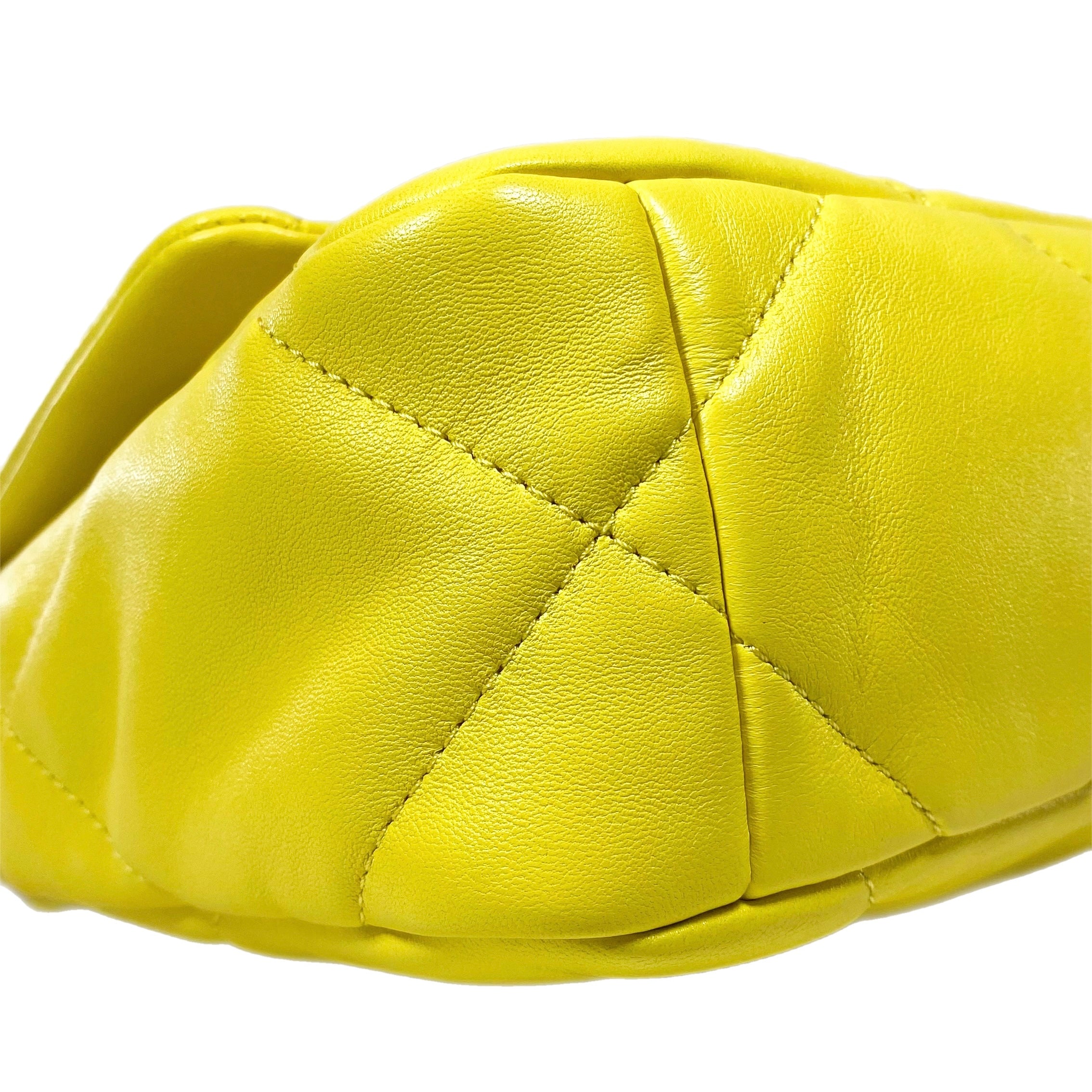 Chanel Yellow Lambskin Medium 19