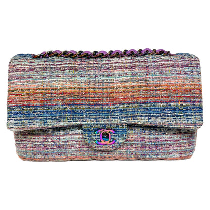 Chanel Multicolor Rainbow Chain Double Flap Bag