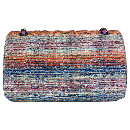 Chanel Multicolor Rainbow Chain Double Flap Bag