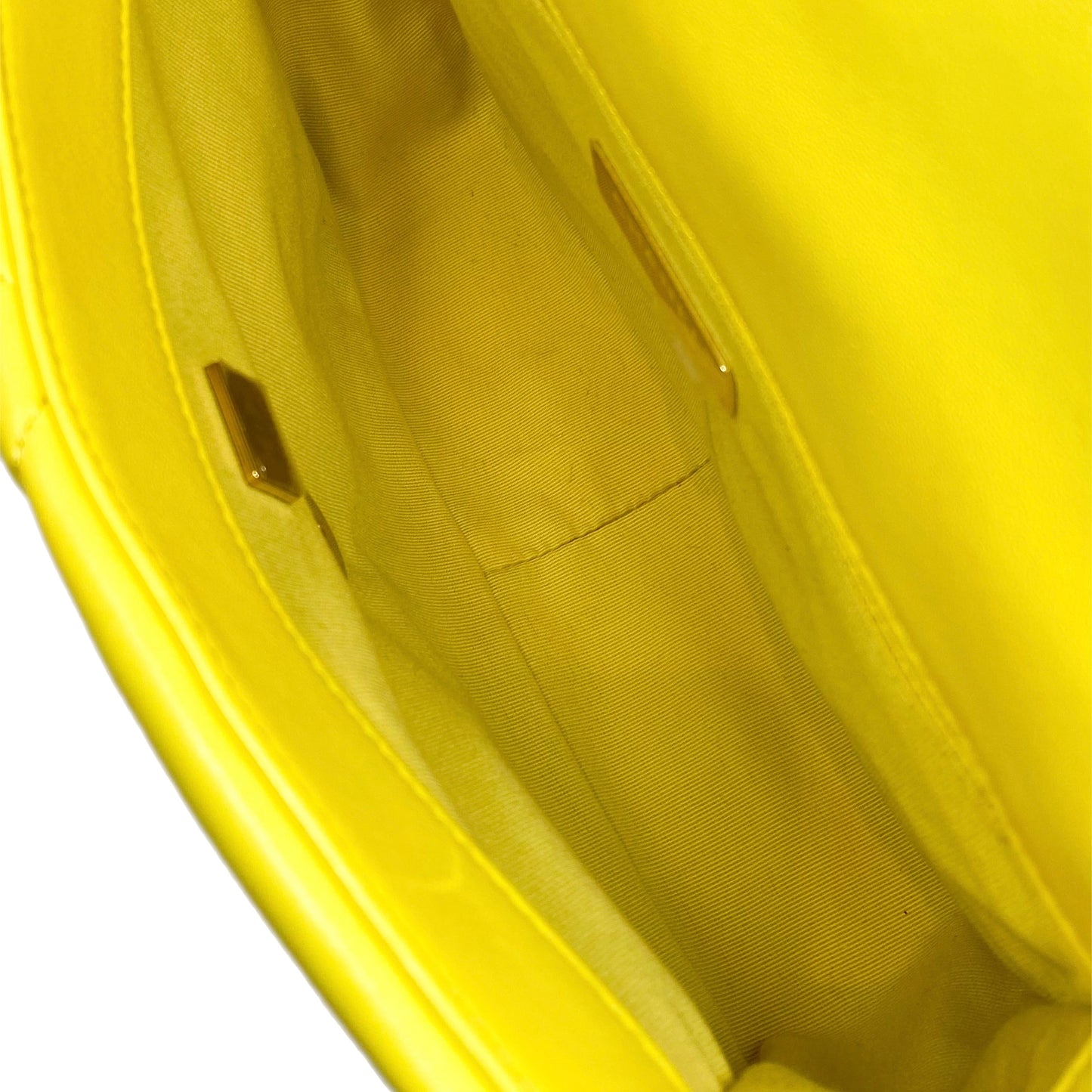 Chanel Yellow Lambskin Medium 19