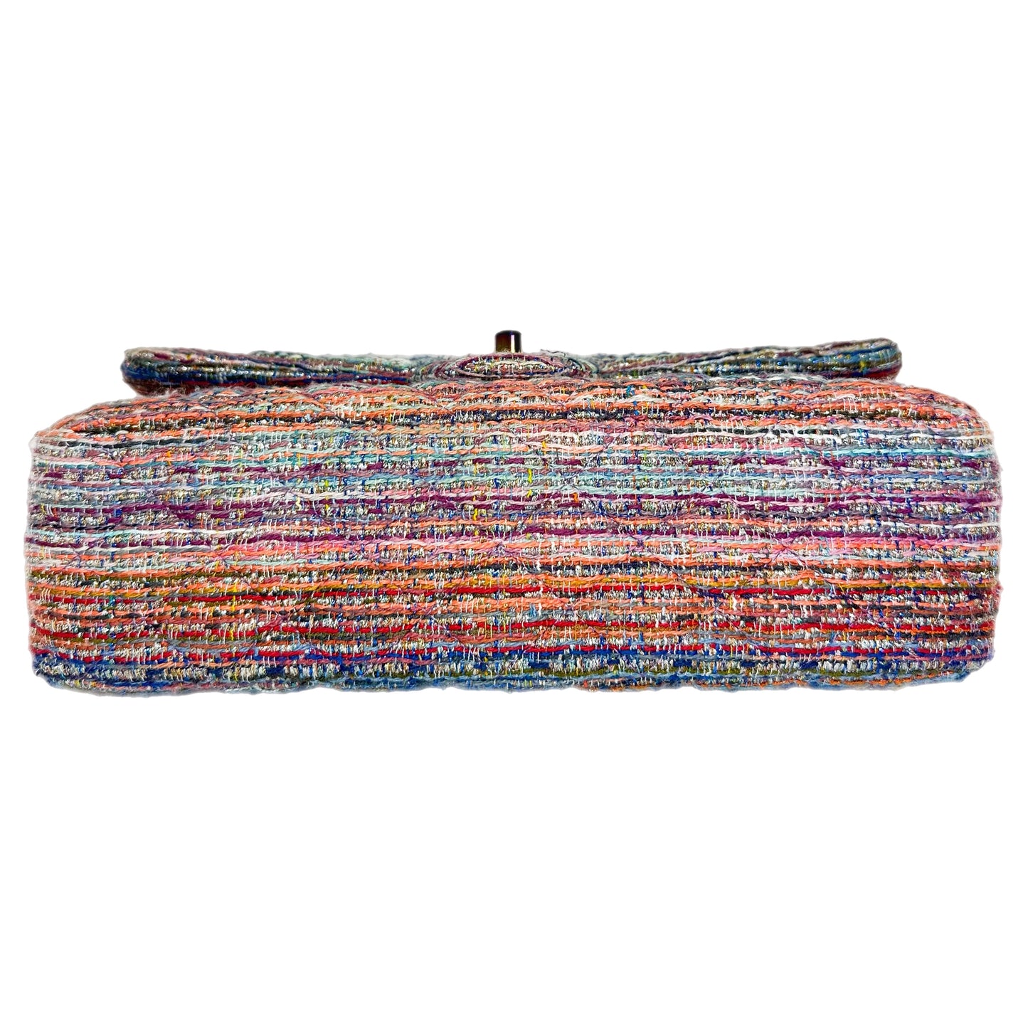 Chanel Multicolor Rainbow Chain Double Flap Bag