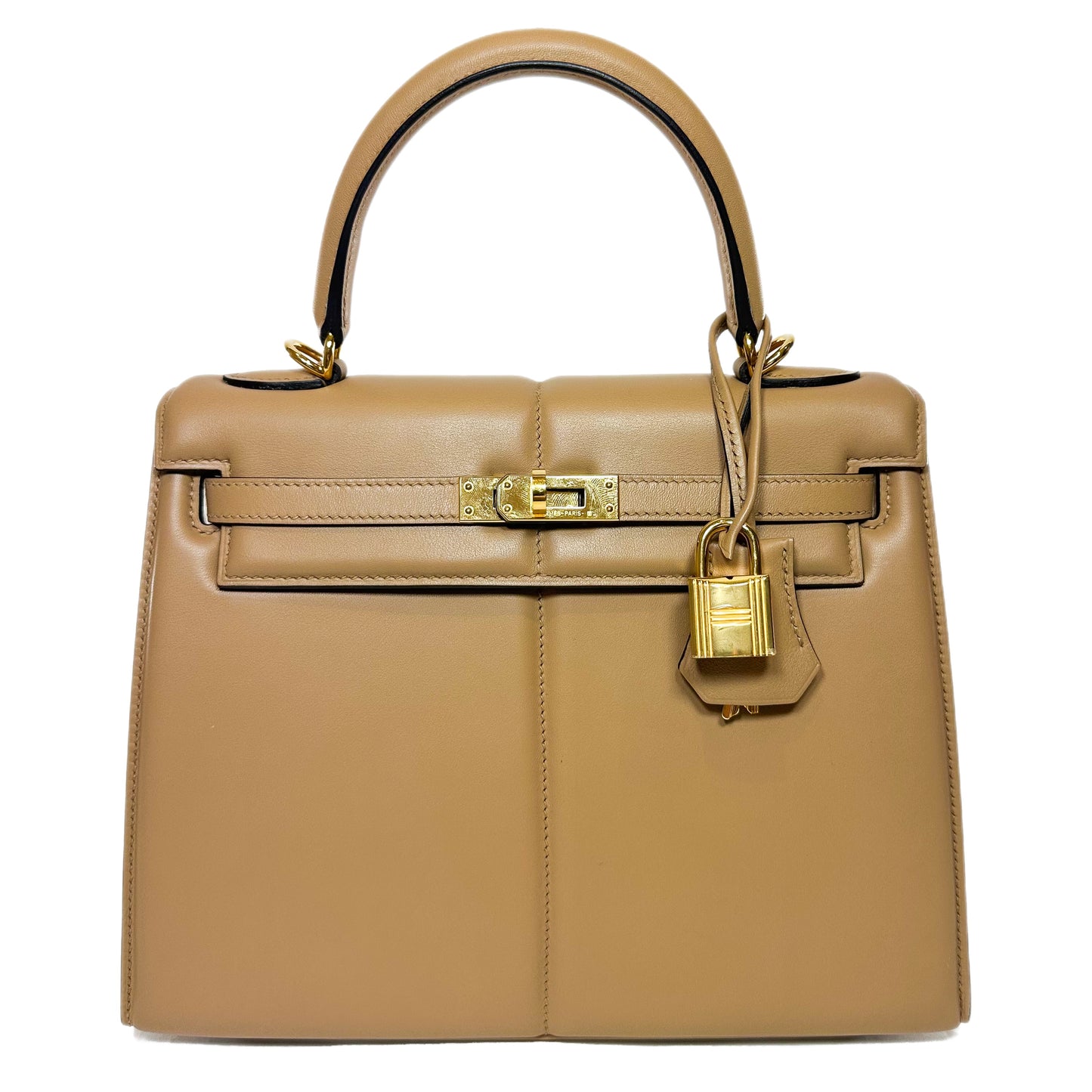 Hermes Kelly 25 Chai Swift Padded Sellier Gold Hardware