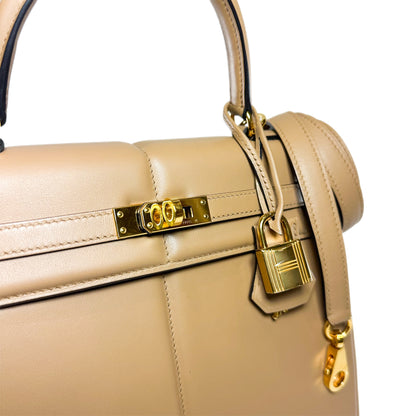 Hermes Kelly 25 Chai Swift Padded Sellier Gold Hardware