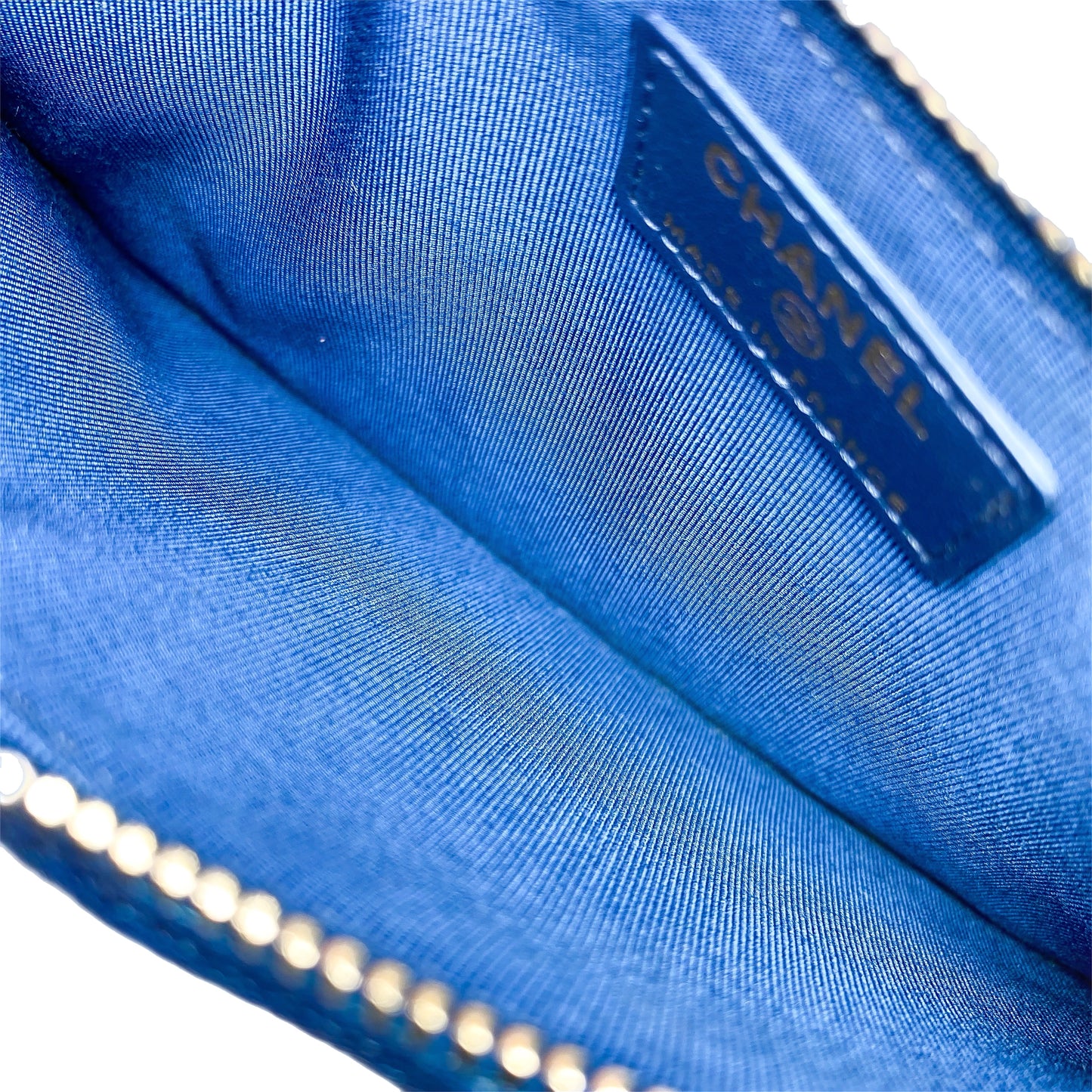 Chanel Iridescent Blue Classic Phone Case Pouch Wallet