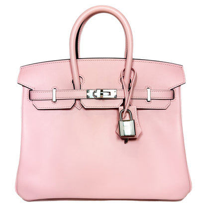 Hermes Birkin 25 Rose Sakura Swift Palladium Hardware