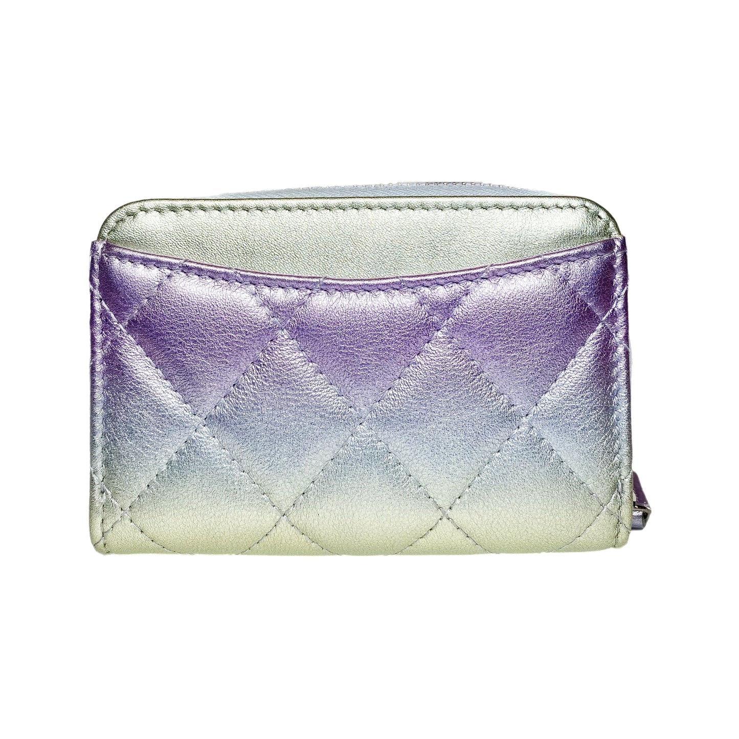 Chanel Gradient Metallic Zip Around Coin Purse