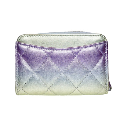 Chanel Gradient Metallic Zip Around Coin Purse