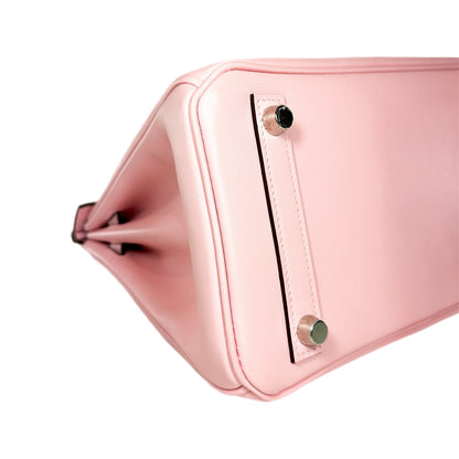 Hermes Birkin 25 Rose Sakura Swift Palladium Hardware
