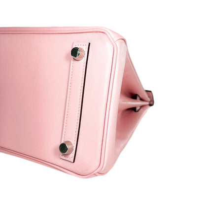 Hermes Birkin 25 Rose Sakura Swift Palladium Hardware