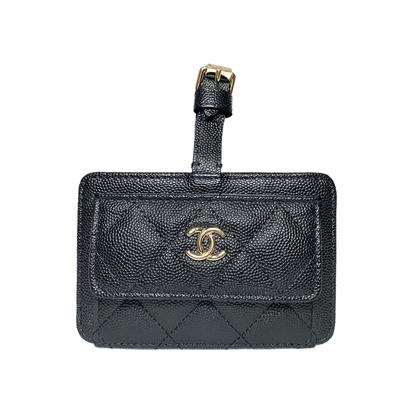Chanel Black Luggage Tag