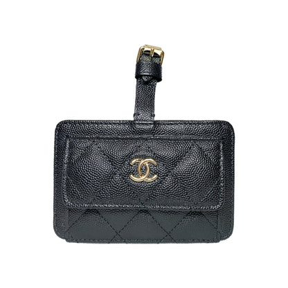 Chanel Black Luggage Tag