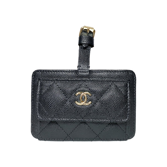 Chanel Black Luggage Tag