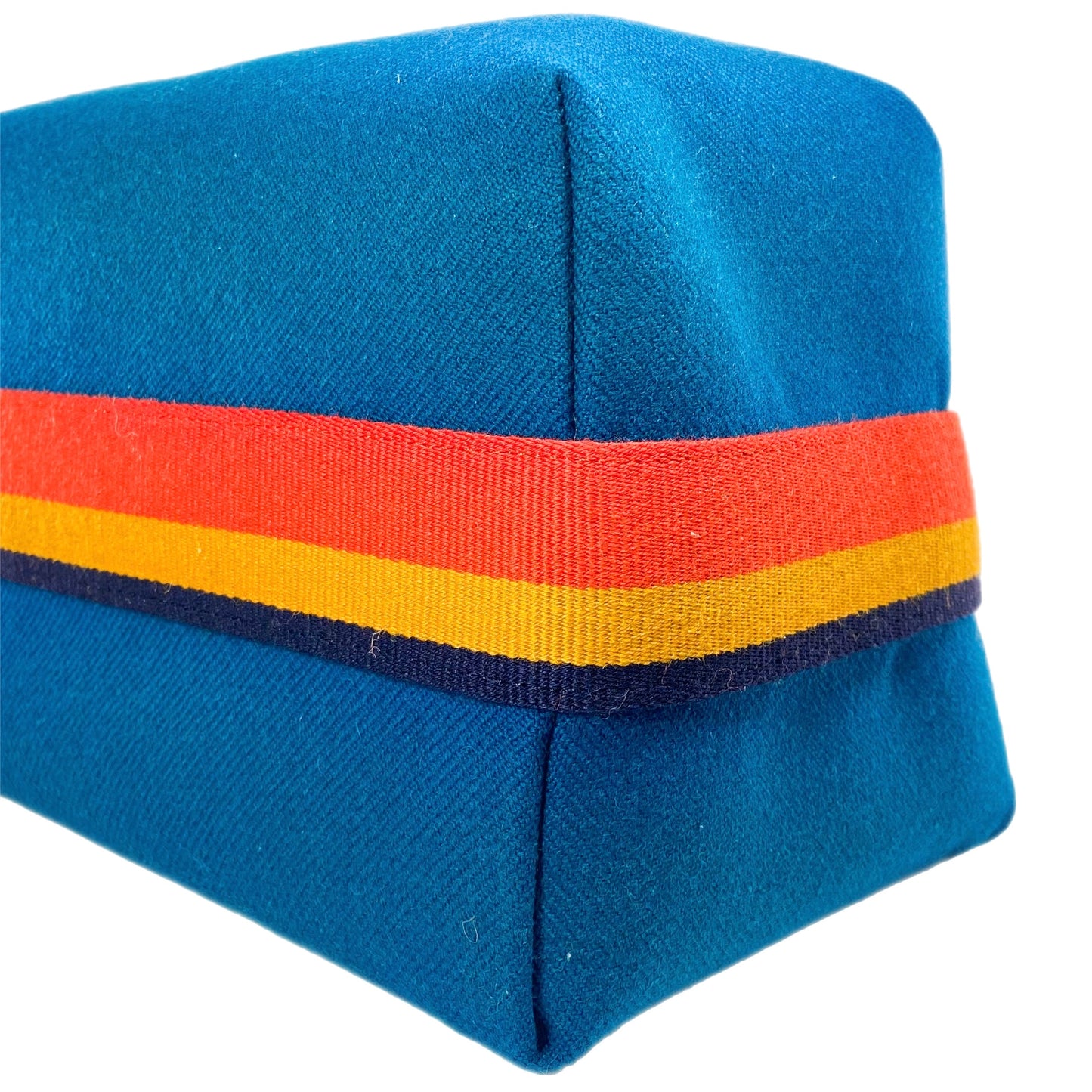 Hermès Bride-a-Brac Blue Paon Wool Rocabar Large Vanity Case