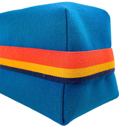 Hermès Bride-a-Brac Blue Paon Wool Rocabar Large Vanity Case