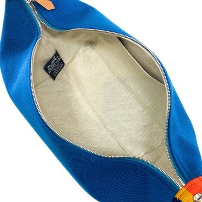 Hermès Bride-a-Brac Blue Paon Wool Rocabar Large Vanity Case