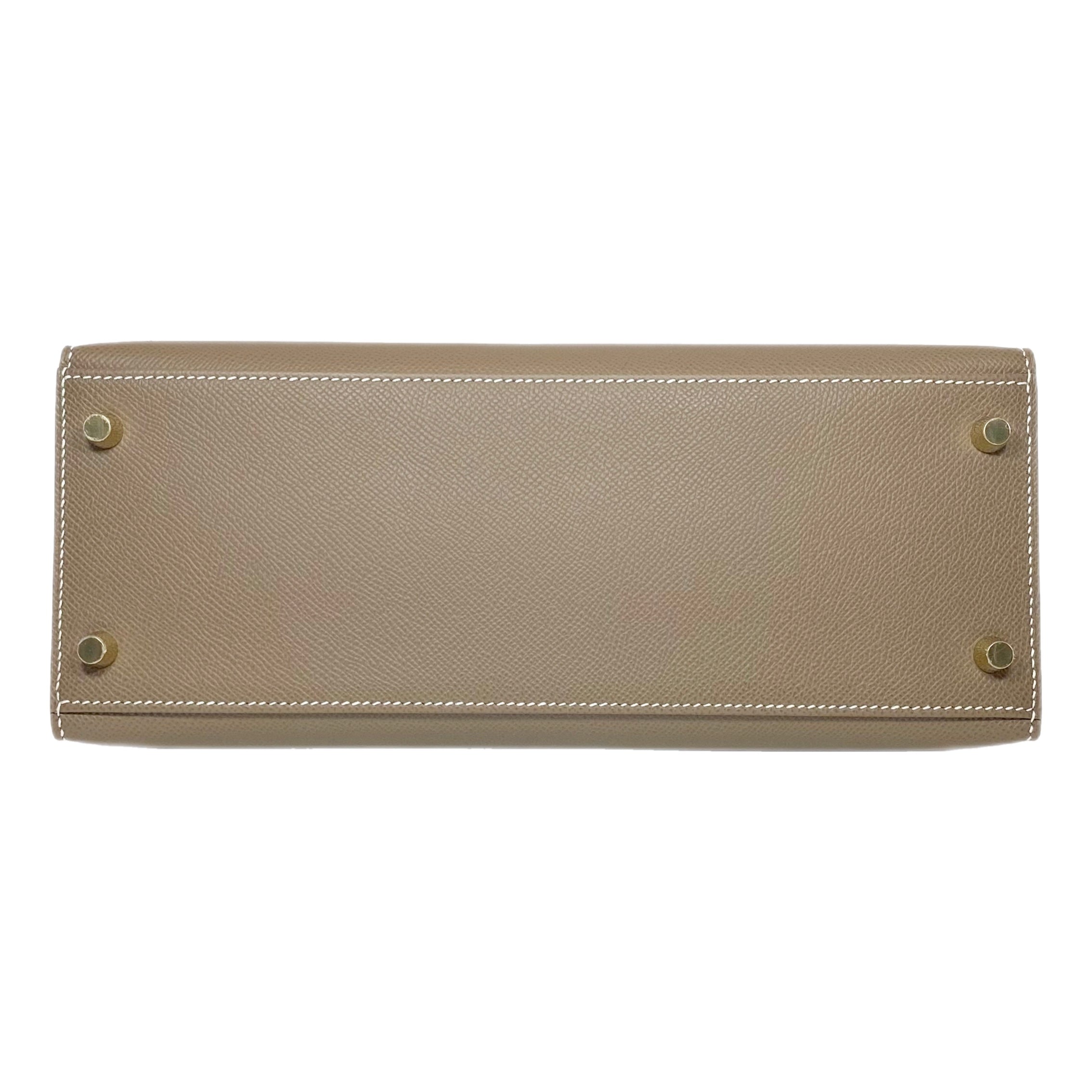 Hermes Kelly 28 Etoupe Epsom Gold Hardware