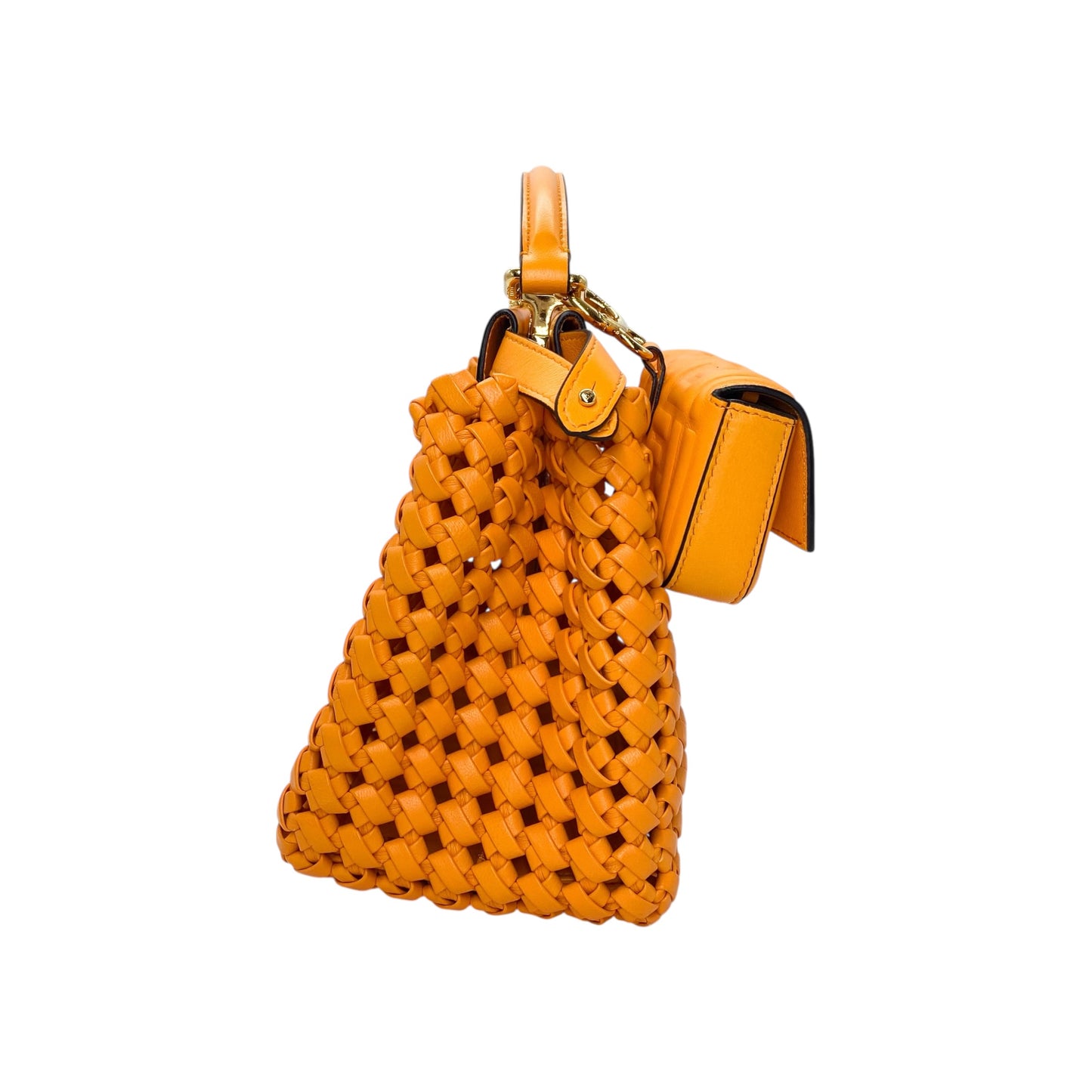Fendi Orange Woven Peekaboo