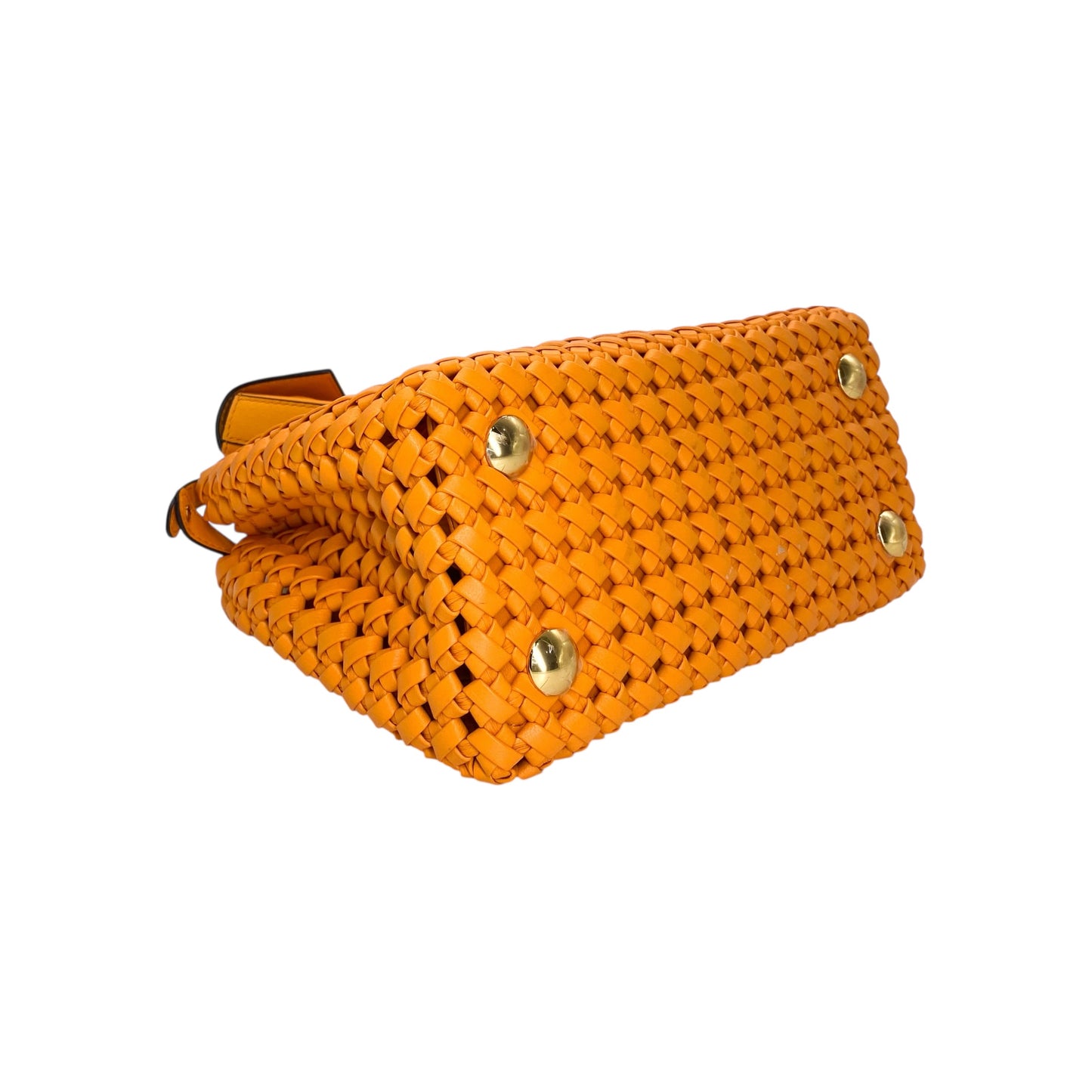 Fendi Orange Woven Peekaboo