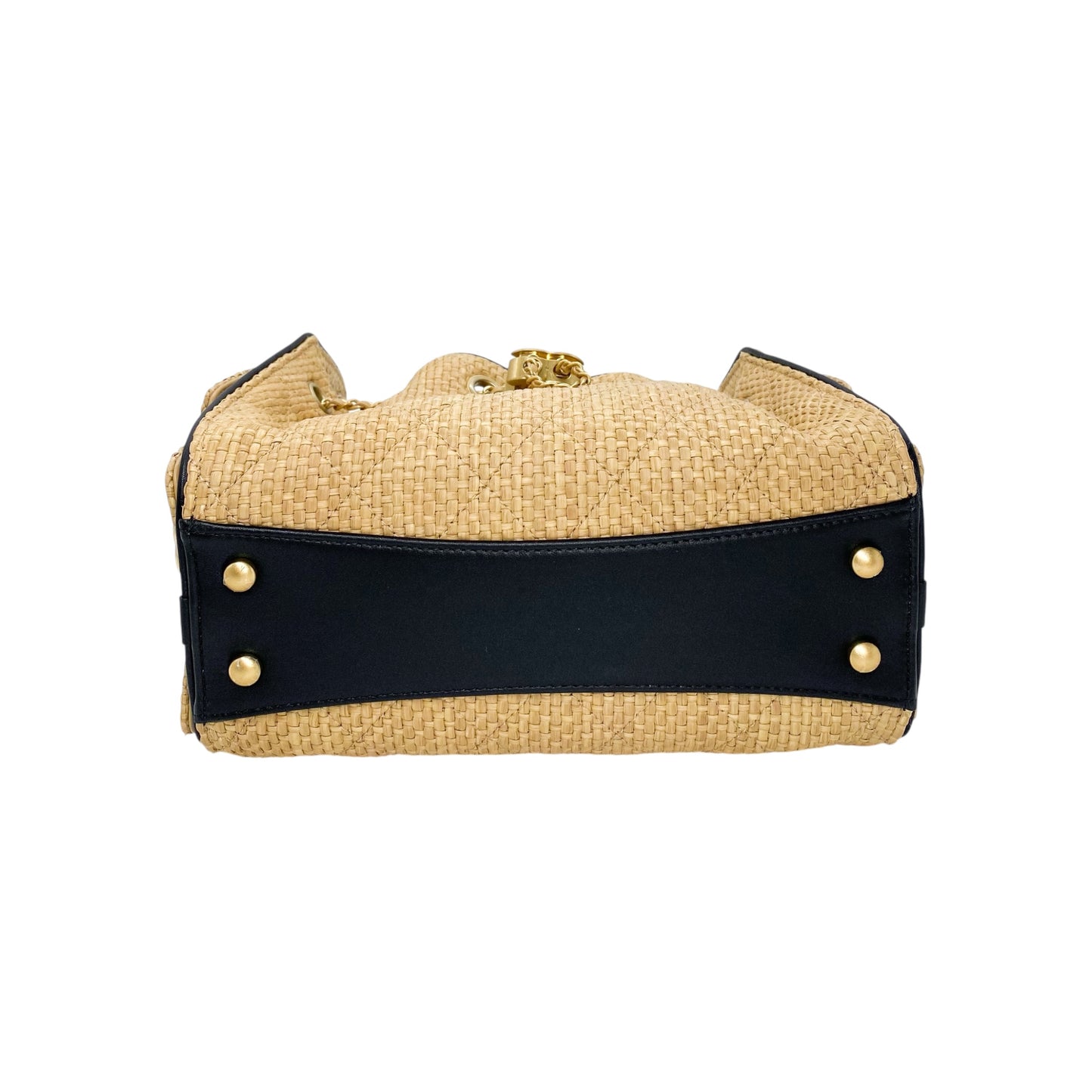 Chanel 25 Beige Raffia Mini