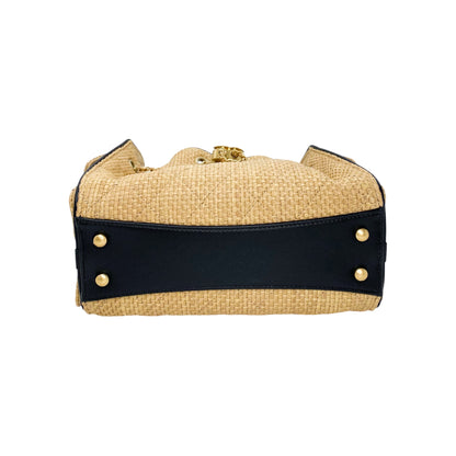 Chanel 25 Beige Raffia Mini