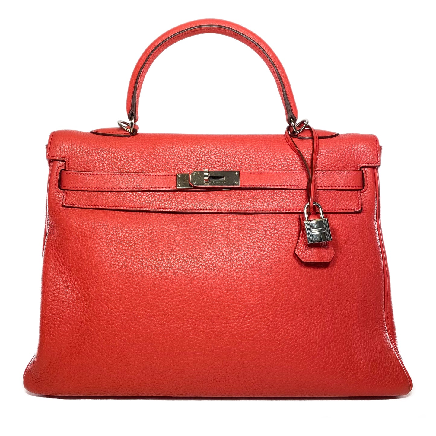 Hermes Kelly 35 Rose Jaipur Togo Palladium Hardware