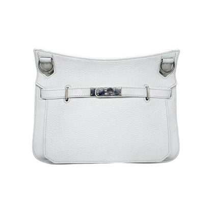 Hermes Jypsiere 28 White Clemence Palladium Hardware