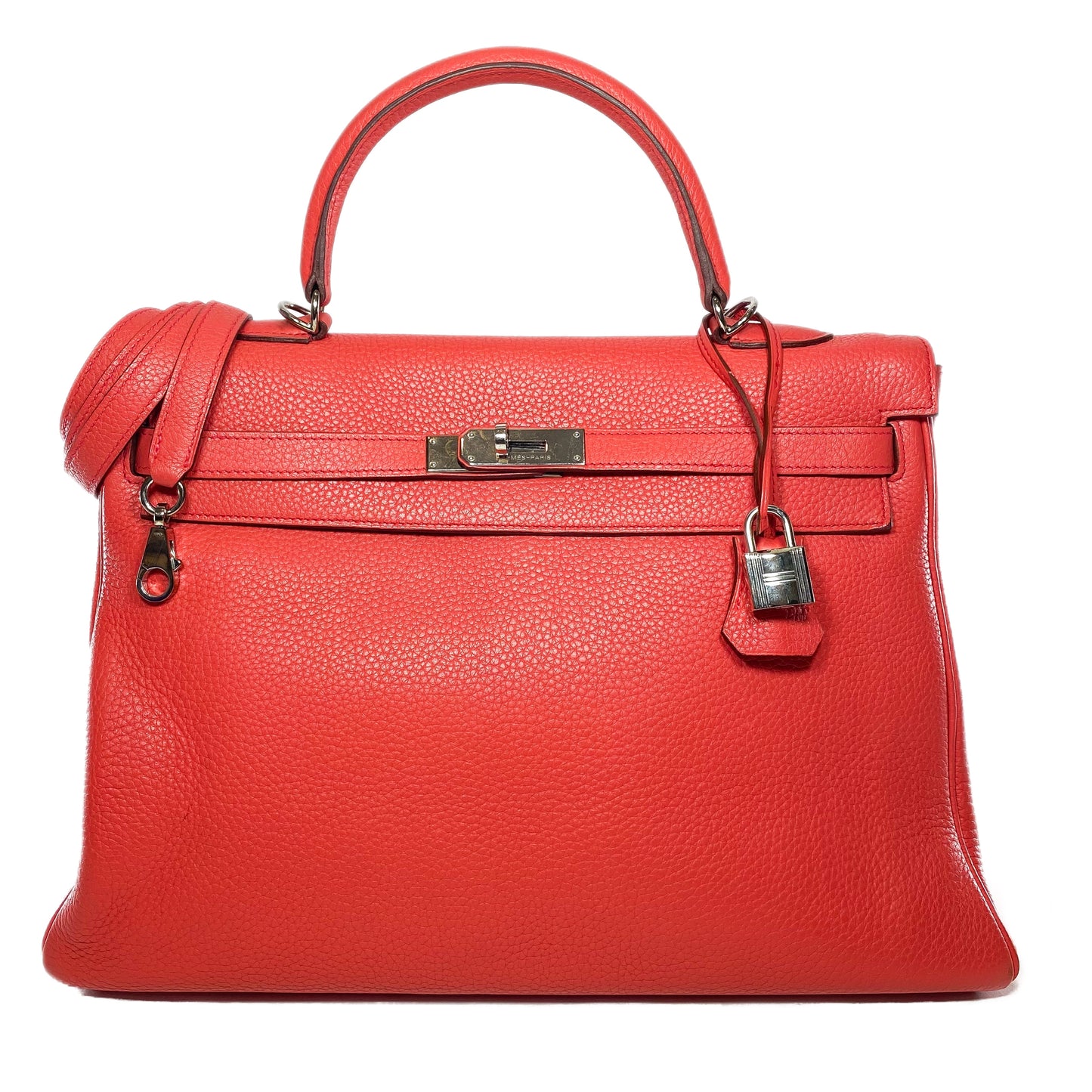 Hermes Kelly 35 Rose Jaipur Togo Palladium Hardware