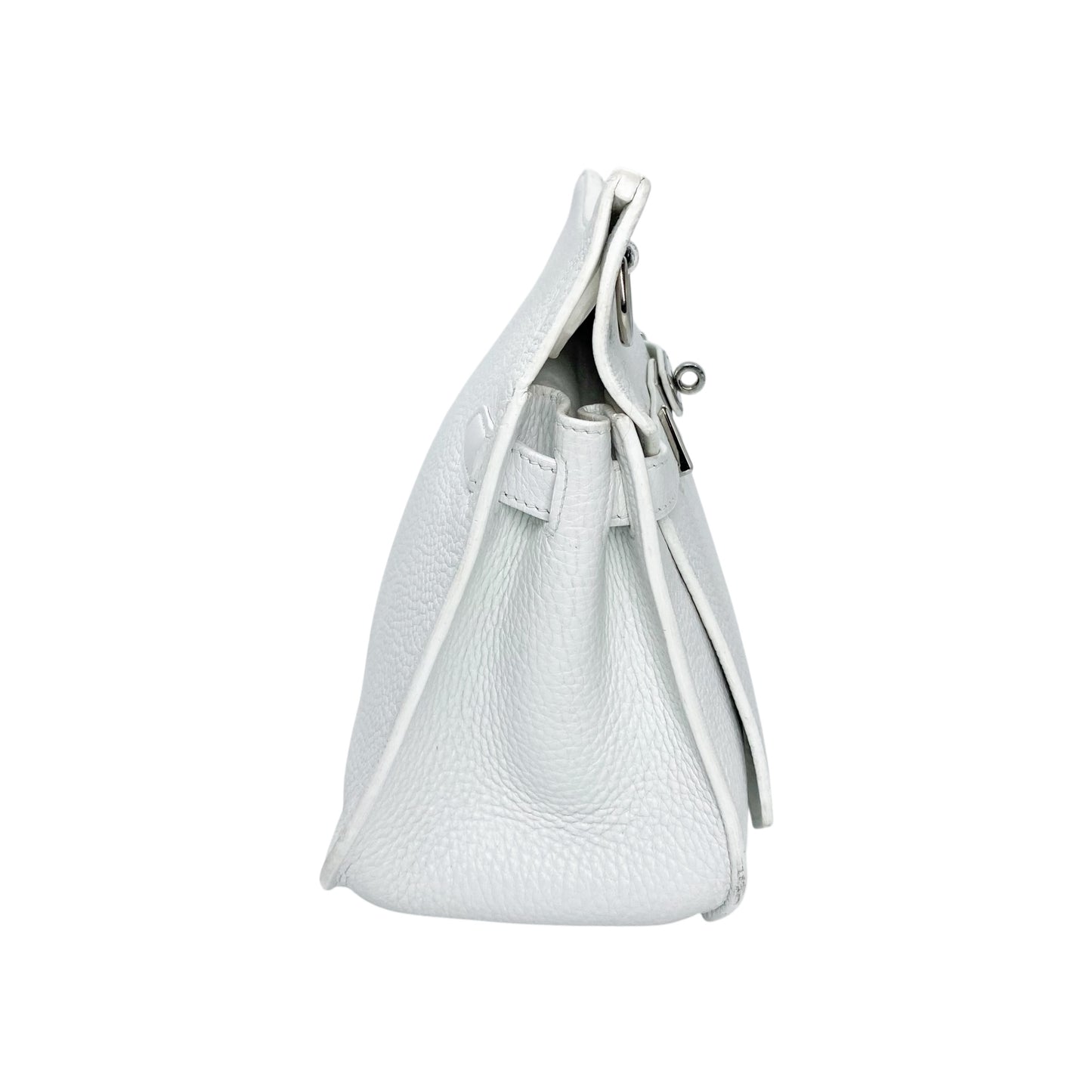 Hermes Jypsiere 28 White Clemence Palladium Hardware