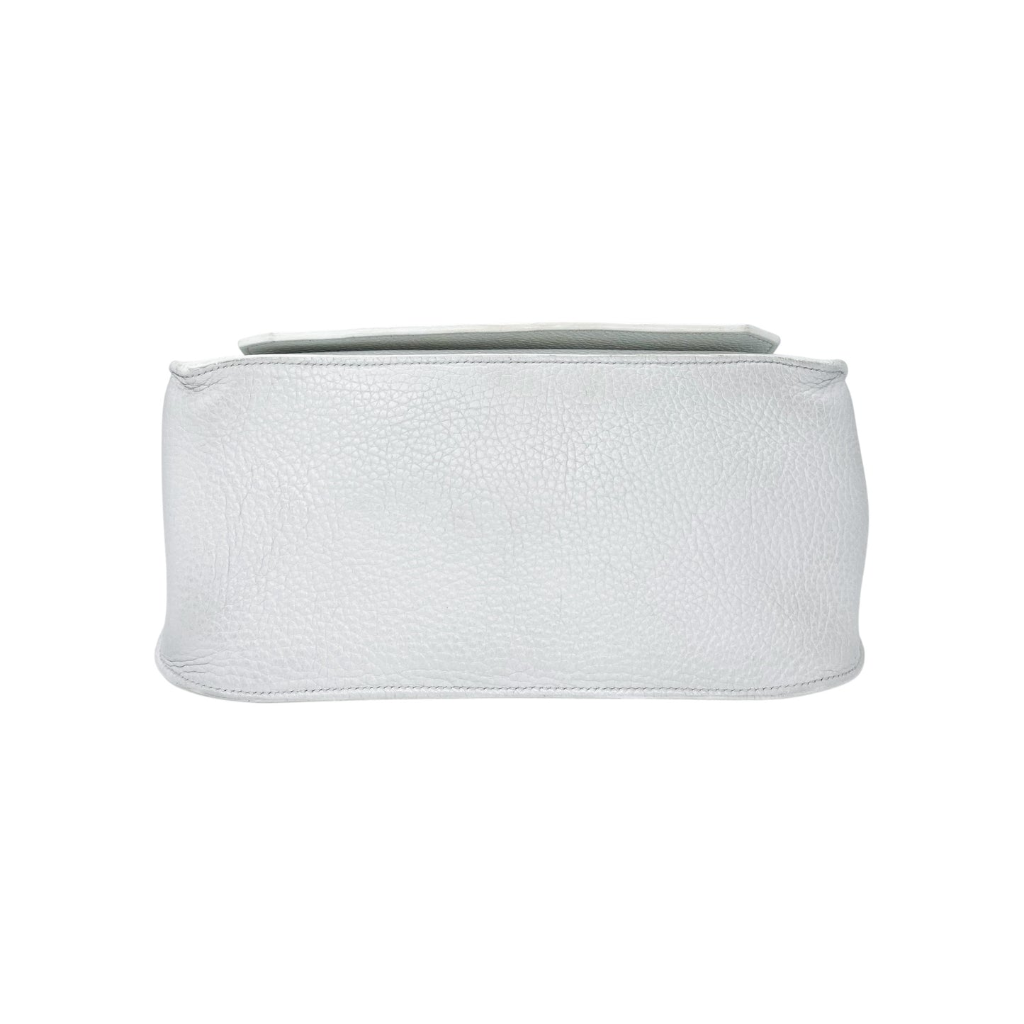 Hermes Jypsiere 28 White Clemence Palladium Hardware